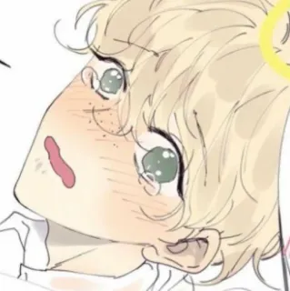 🍭 Anime, Manga, Dibujos animados, Lindo, Chico, Ilustración, Retrato whatsapp sticker
