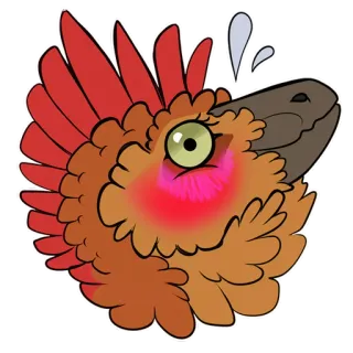 🥵 dinossauro, pássaro, desenho animado, emplumado, fofo, pré-histórico telegram sticker