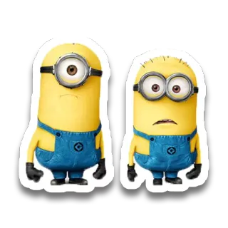 😶 Minions Despicable Me Minions, dibujos animados, gracioso, amarillo, tierno whatsapp sticker