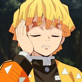 😩 Zenitsu Agatsuma Demon Slayer Anime, Manga, Demon Slayer, Zenitsu, Drôle, Personnage, Triste telegram sticker