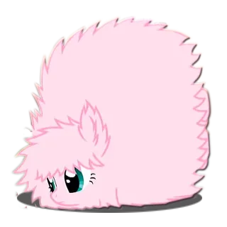 😞 pink, fluffy, pony, cute, animal telegram sticker