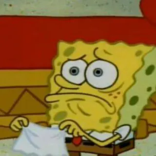 🧽 Spongebob Desenho animado, Spongebob, Triste, Chorando, Esponja telegram sticker