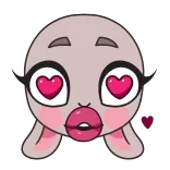 😍 cartoon, schattig, liefde, hartjesogen, sticker, kus whatsapp sticker