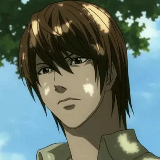 ⚖ Light Yagami Death Note Anime, Personnage, Death Note, Light telegram sticker