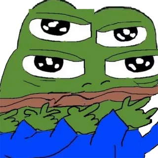 👁 Pepe the Frog Pepe, Frosch, Meme, Internet Meme telegram sticker