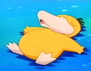 😪 Psyduck Pokemon pokemon, psyduck, water, geel, eend, cartoon telegram sticker