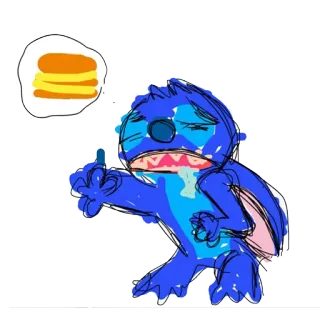 🍪 Stitch Stitch, Disney, Lilo & Stitch, Cartone animato, Dito medio telegram sticker