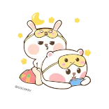 😴 lindo, animales, durmiendo, kawaii, conejo, hámster, amigos telegram sticker