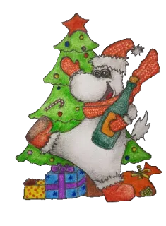 🎄 natal, kartun, tahun baru, liburan, perayaan, ilustrasi whatsapp sticker
