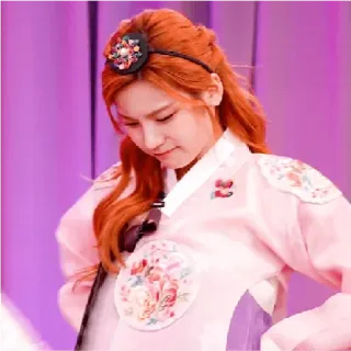 😤 Donna, Hanbok, Abito tradizionale, Abito coreano, Asiatica, Ritratto telegram sticker