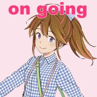 😃 on going Anime-Mädchen, Cartoon, Figur, Mädchen, Laufend telegram sticker