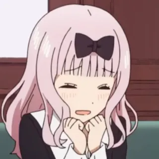 😖 Chika Fujiwara Kaguya-sama: Love Is War anime, chibi, cute, manga, chika fujiwara, kaguya-sama love is war, kawaii whatsapp sticker