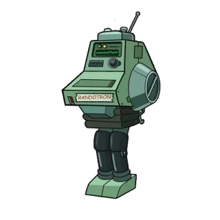 🎲 RANDOTRON робот, RANDOTRON, мультфильм, машина telegram sticker