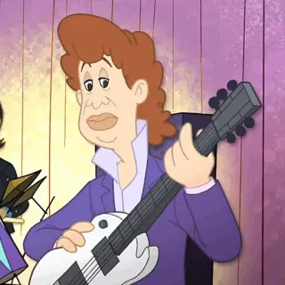 🥕 dibujos animados, guitarra, música, músico telegram sticker