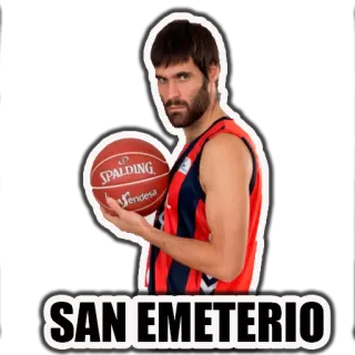 🏀 SAN EMETERIO บาสเก็ตบอล, กีฬา, นักกีฬา, ผู้เล่น, San Emeterio whatsapp sticker