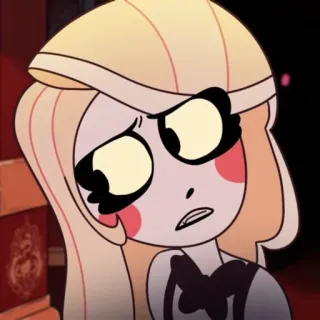 🟡 Charlie Morningstar Hazbin Hotel анимированный, мультфильм, Hazbin Hotel, Чарли Морнингстар, персонаж telegram sticker