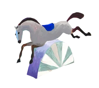 🏇 horse, jumping, animal, equine, sport telegram sticker