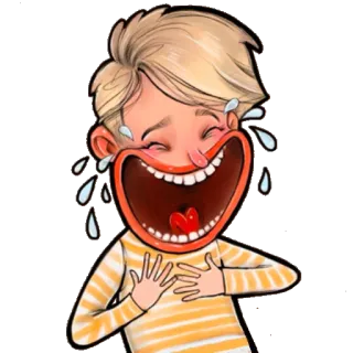 😂 tertawa, menangis, kartun, emosi, senang, gembira telegram sticker