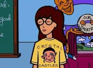 🌟 Daria Morgendorffer Daria CRYSTAL CASTLES daria, cartoon, crystal castles, tv show, 90s, mtv telegram sticker