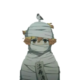 🤕 治療済 Anime, Personaje, Momia, Japonés whatsapp sticker