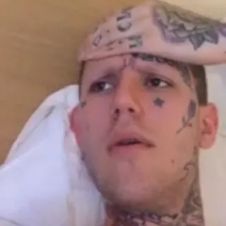 🤦‍♂ Lil Peep แร็ปเปอร์, นักดนตรี, รอยสัก, Lil Peep, รอยสักใบหน้า telegram sticker