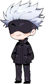 😊 Gojo Satoru Jujutsu Kaisen Аниме, Манга, Gojo Satoru, Jujutsu Kaisen, Чиби, Персонаж, Фанатское творчество telegram sticker