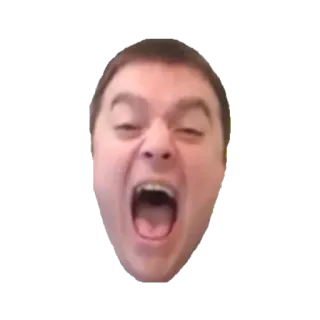😡 cara, grito, expresión, hombre, boca abierta telegram sticker