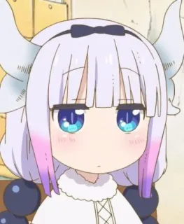 💕 Kanna Kamui Miss Kobayashi's Dragon Maid Anime, Kanna Kamui, Dragon Maid, carino, kawaii, ragazza anime telegram sticker