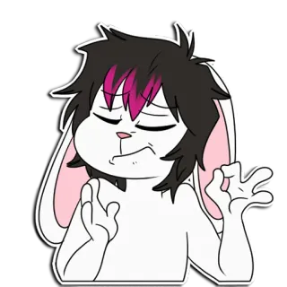 👌 bunny bunny, rabbit, cartoon, okay gesture, perfect, satisfaction, anthro, furry telegram sticker