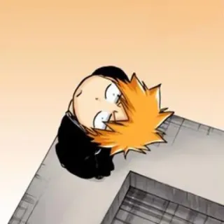 ⚔ Ichigo Kurosaki Bleach anime, manga, Ichigo, Bleach, przestraszony telegram sticker