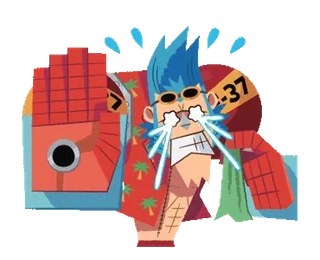 😭 Franky One Piece anime, kreskówka, płacz, postać, śmieszne, franky telegram sticker