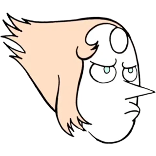 😑 Pearl Steven Universe 진주, 스티븐 유니버스, 만화 캐릭터, 애니메이션, 보석, 진지한, 표정, TV 프로그램 telegram sticker