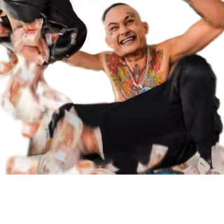 🤑 pieniądze, tatuaż, celebryta, Morgenshtern, raper, luksus telegram sticker
