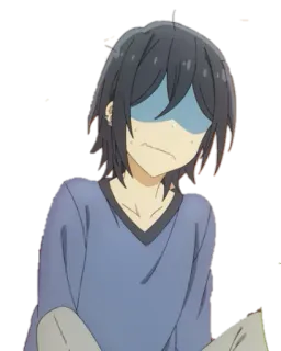 😨 anime, personaggio, preoccupato, ansioso telegram sticker