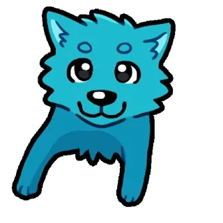 😘 blue wolf whatsapp sticker