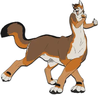 📻 Furry, Anthro, Zentaur, Tier, Kreatur, Hybrid, Hund, Cartoon telegram sticker