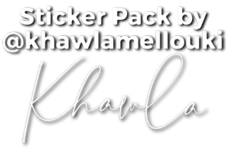 ✒ Sticker Pack by
@khawlamellouki
Khawla adesivo, texto, assinatura telegram sticker