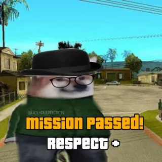 😎 Grand Theft Auto: San Andreas MISSION PASSED!
RESPECT + 비디오 게임, 밈, 도지, 미션 성공, 존경 telegram sticker