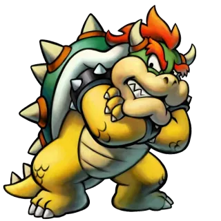 😒 Bowser Боузер, Супер Марио, Персонаж видеоигры, Мультфильм, Nintendo telegram sticker