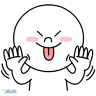 😛 @afasoft อิโมจิ, การ์ตูน, ตัวละคร, หน้า, ตลก, ลิ้น telegram sticker