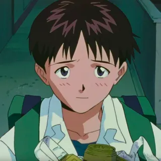 😳 Shinji Ikari Neon Genesis Evangelion Anime, Personaje, Triste, Ilustración, Sticker, Evangelion, Shinji telegram sticker