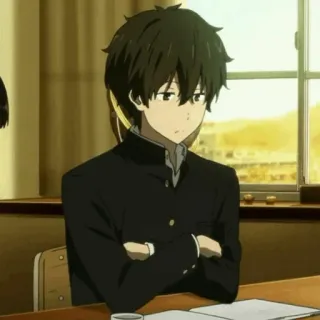 ☁ Houtarou Oreki Hyouka Anime, Escuela, Estudiante, Hyouka, Oreki, Aula whatsapp sticker