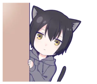 😶 Anime, Gatto, Ragazzo, Manga, Carino telegram sticker