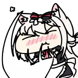 😤 อนิเมะ, เนโกะมิ, คาวาอิ, น่ารัก, สติกเกอร์, เมด telegram sticker