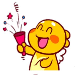 🤗 Cartone animato, Carino, Festa, Corfetti, Party telegram sticker