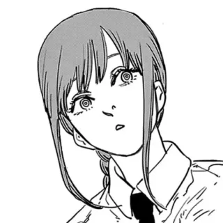 🌟 Makima Chainsaw Man อนิเมะ, มังงะ, เชนซอร์แมน, มาคิมะ, ตัวละคร, ภาพเหมือน whatsapp sticker