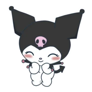 🥺 Kuromi kuromi, sanrio, kawaii, dessin animé, personnage, autocollant telegram sticker
