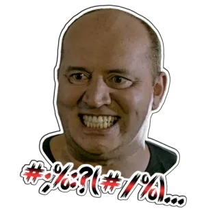 😡 #-%;:?!(#*/%... marah, ekspresi, wajah, meme, reaksi, emosi telegram sticker