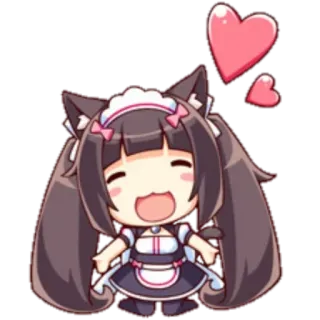 💗 Anime, Chibi, Kawaii, Ragazza gatto, Neko, Carino telegram sticker