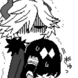 😐 ぎゅっ anime, sad, hug, crying whatsapp sticker
